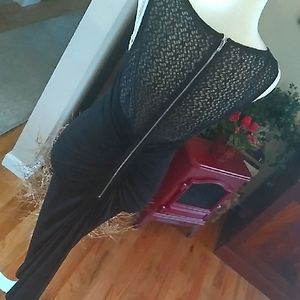 LBD Maggy London Lace-Back Dress, Sz 8 Midi Length